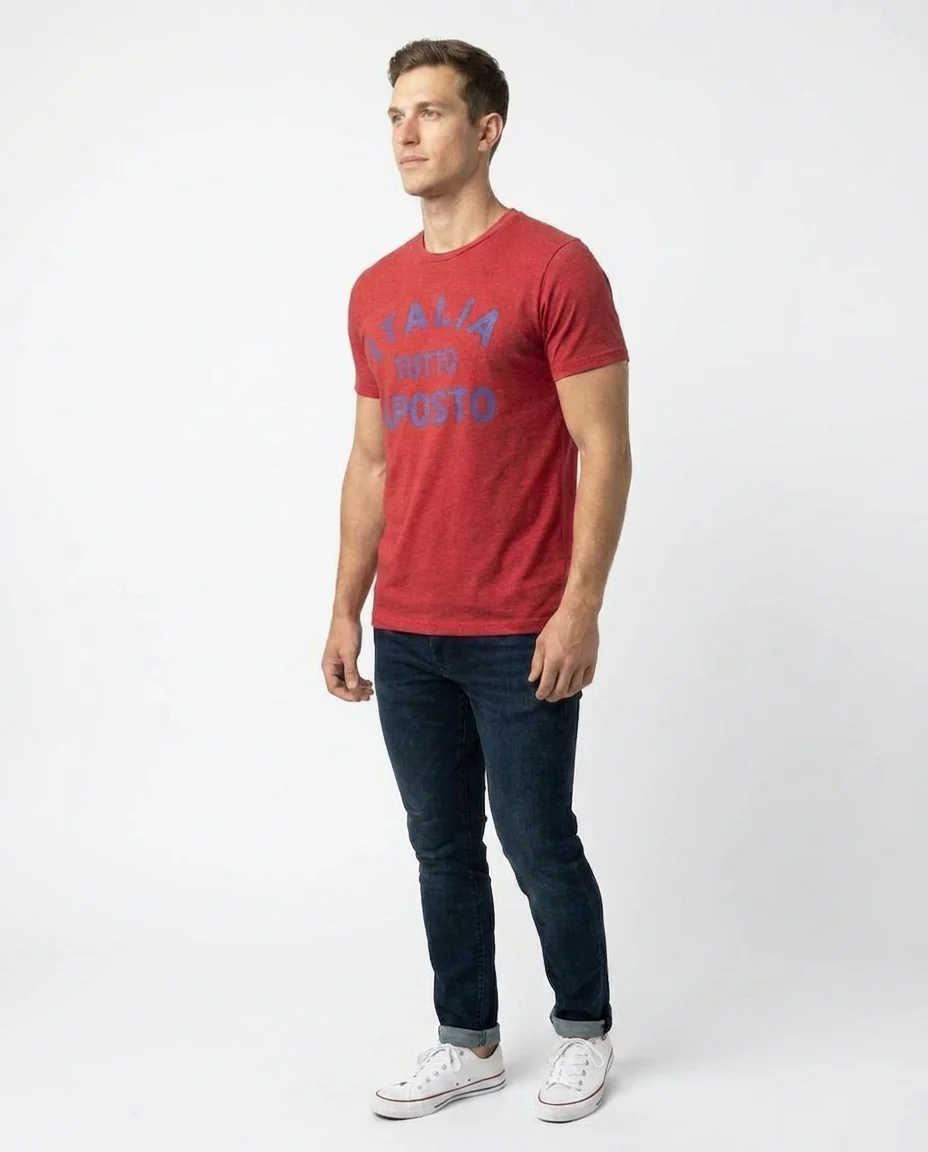 Men Printed Italy T-Shirt - Image 2