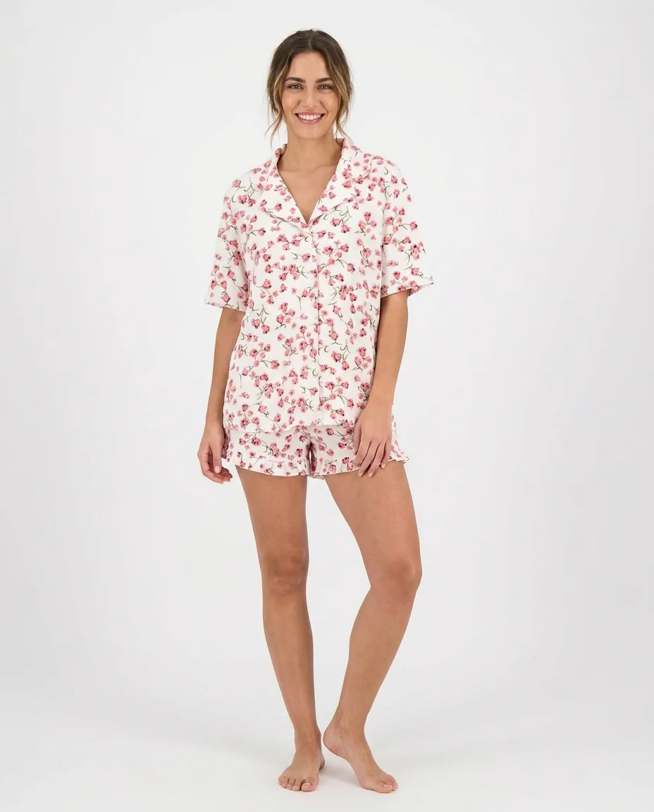 Women Printed Top &short Pyjama