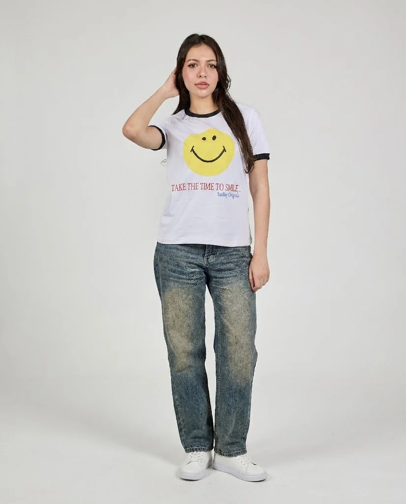 Women Stripped Half Sleeves T-shirt - Image 2