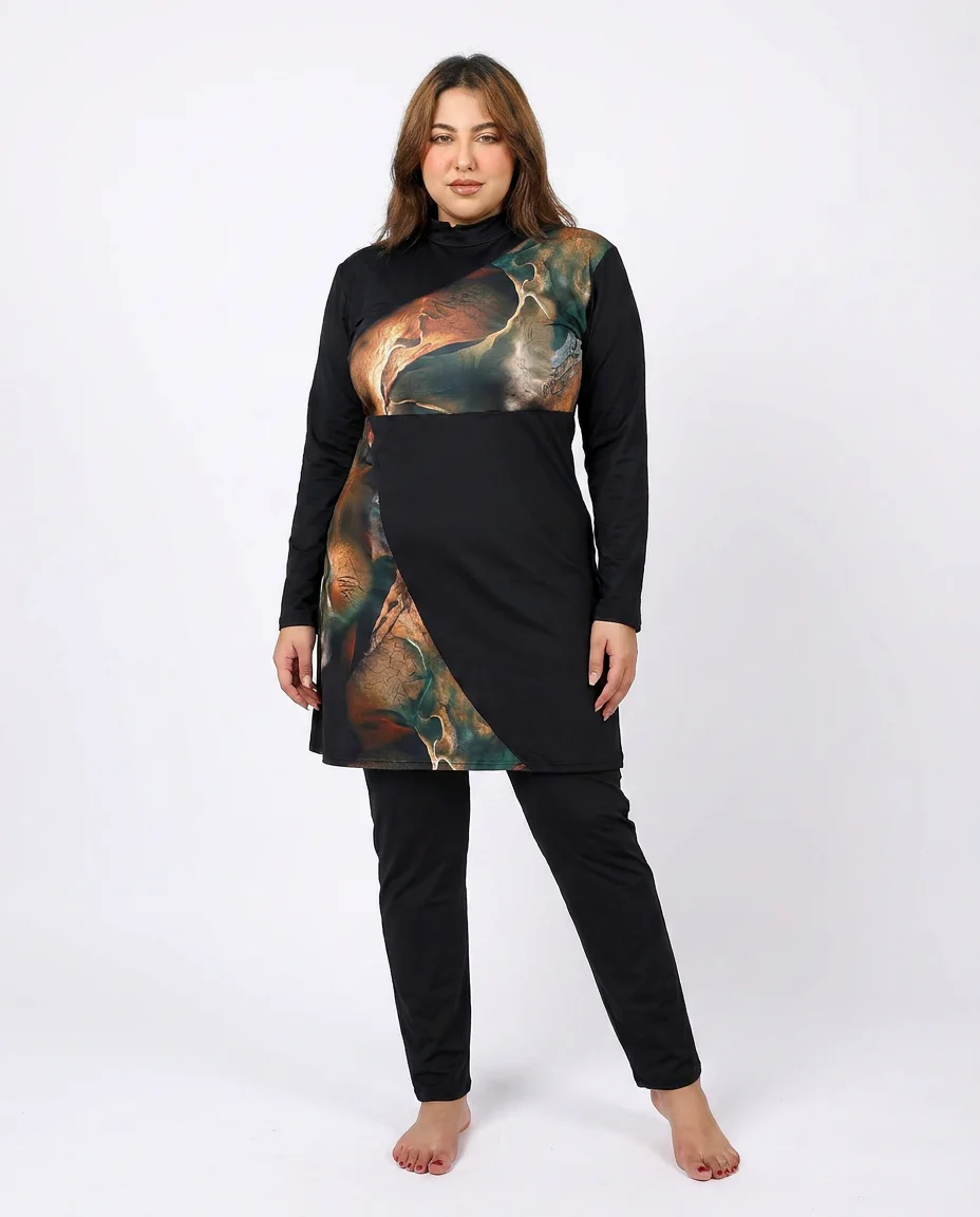 Plus Size Coral Breeze Burkini Set - Image 2