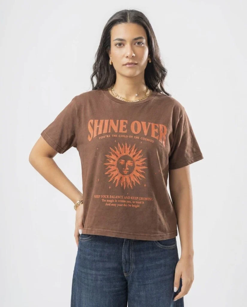 Women T-Shirt Shine Over Printed - Image 11