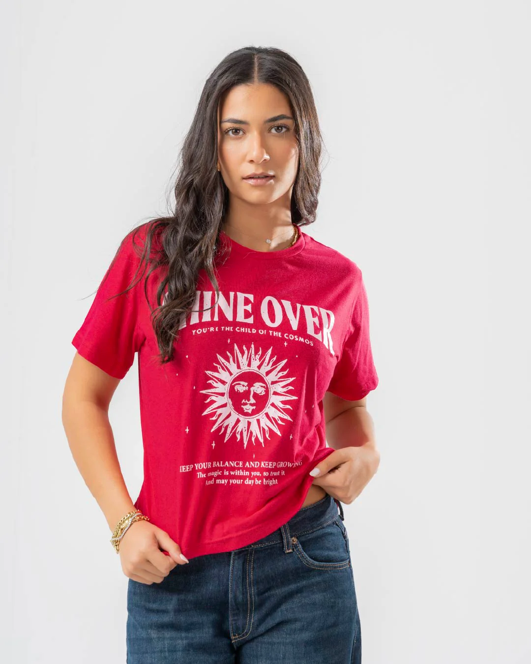 Women T-Shirt Shine Over Printed - Image 5