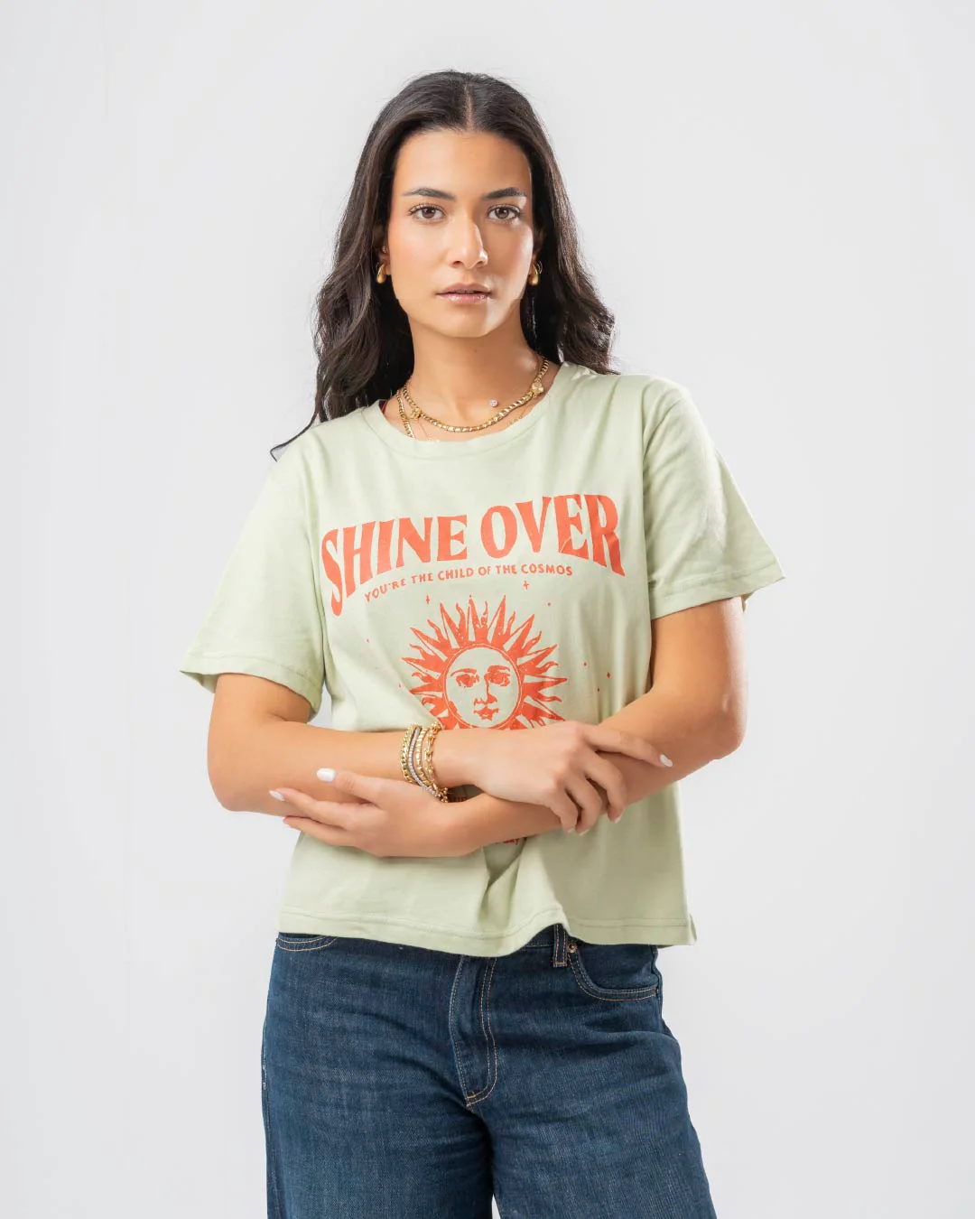 Women T-Shirt Shine Over Printed - Image 9