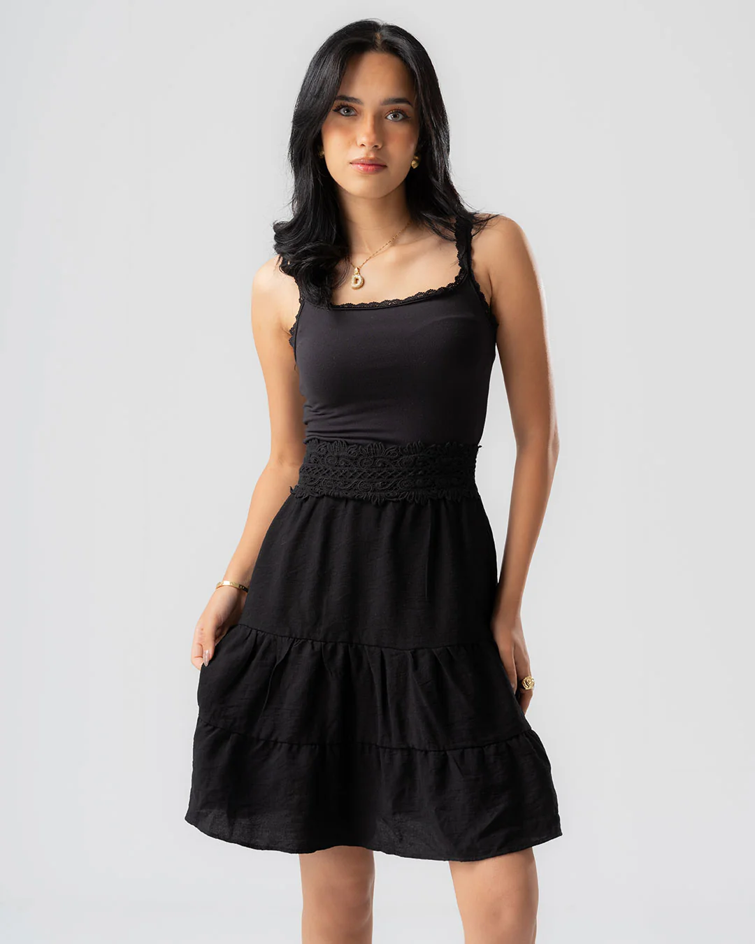 Womens Guipure Knee Skirt - Image 8