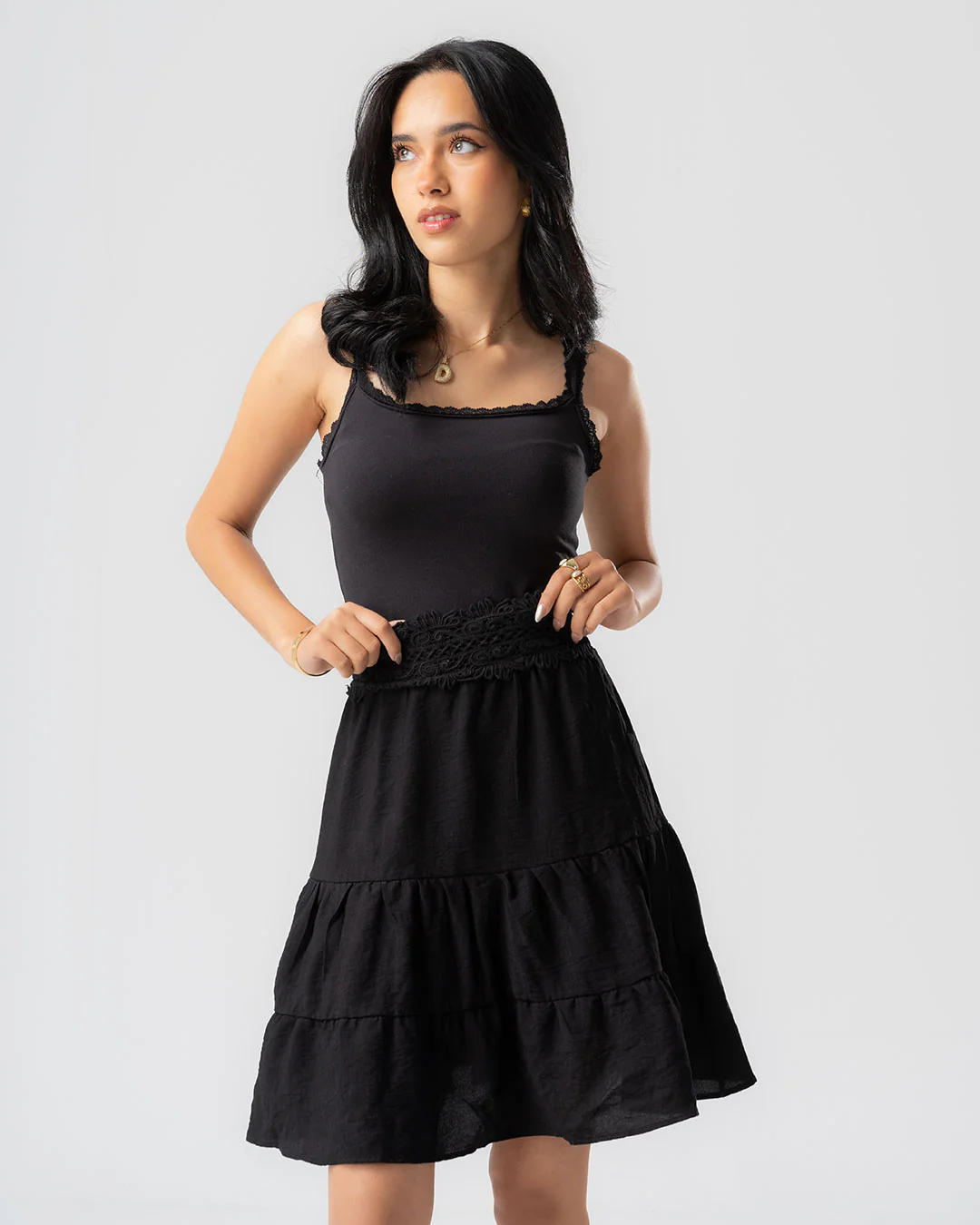 Womens Guipure Knee Skirt - Image 9
