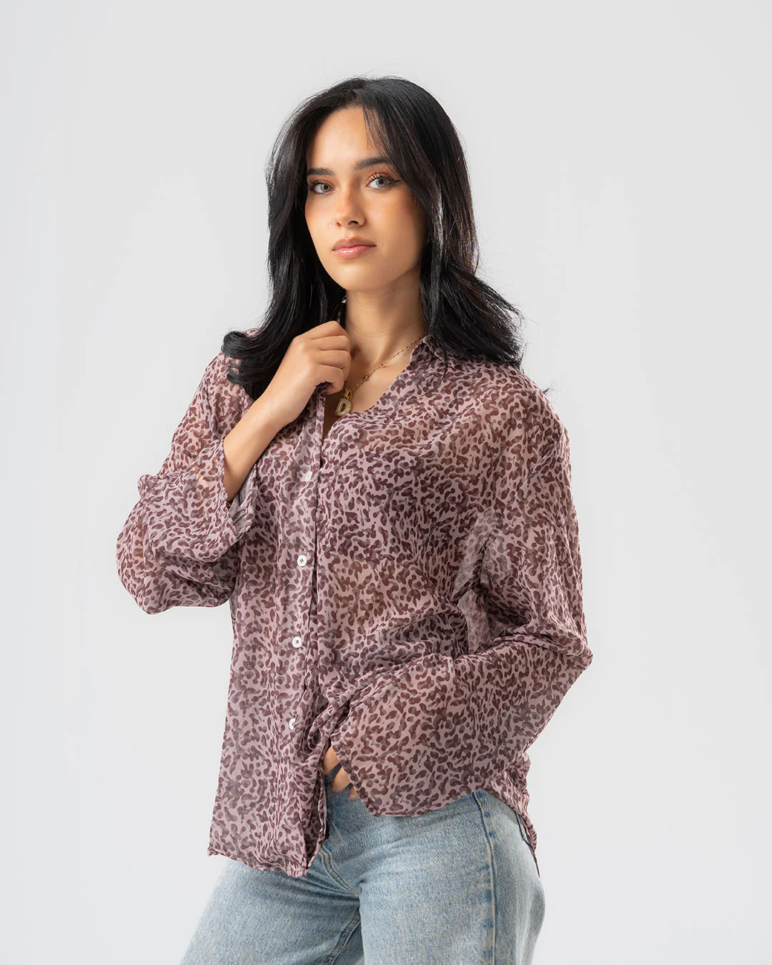 Tiger Print Blouse