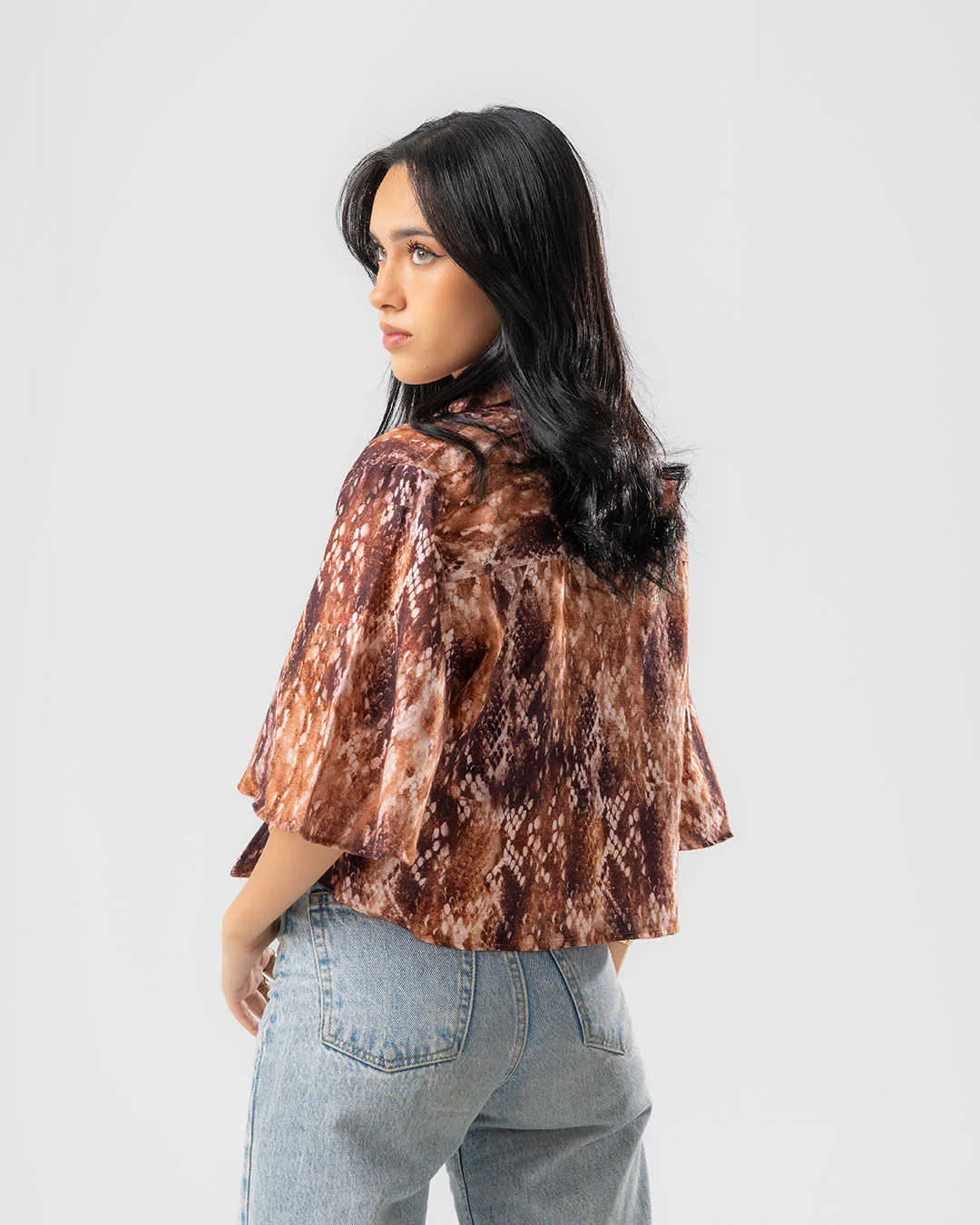 Womens Printed Crop Top - Image 6