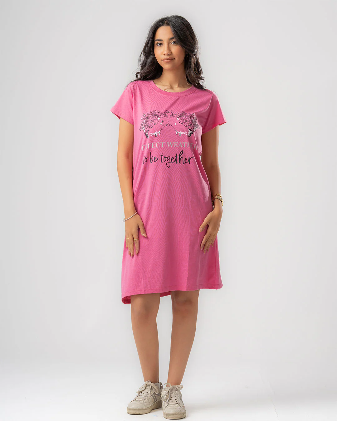 Womens Printed Short Sleeve HomeDress - Image 2