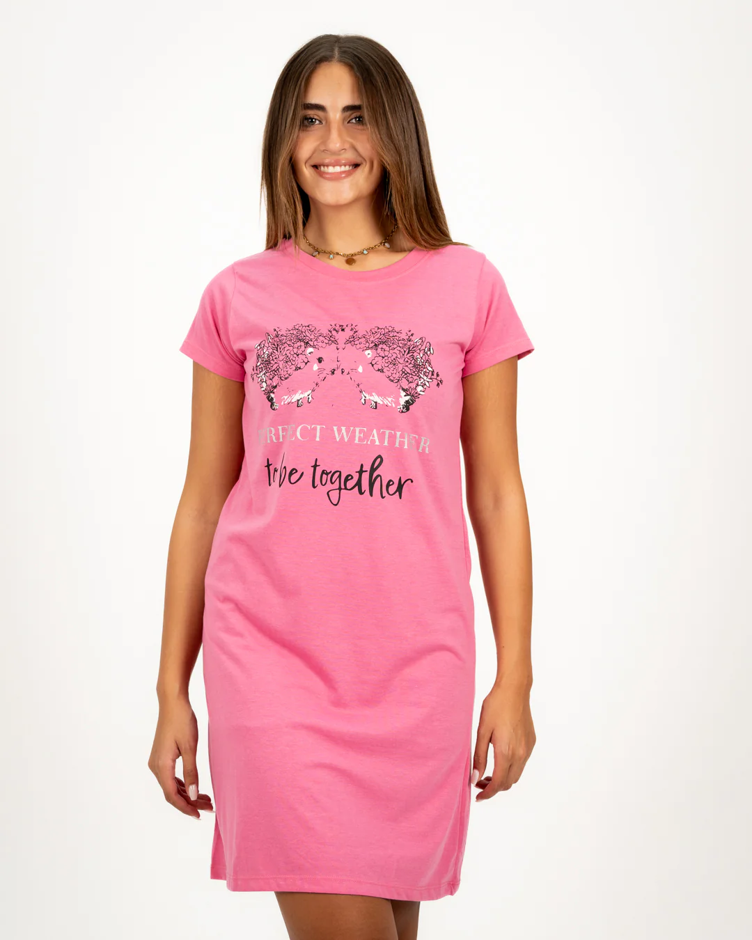 Womens Printed Short Sleeve HomeDress - Image 5