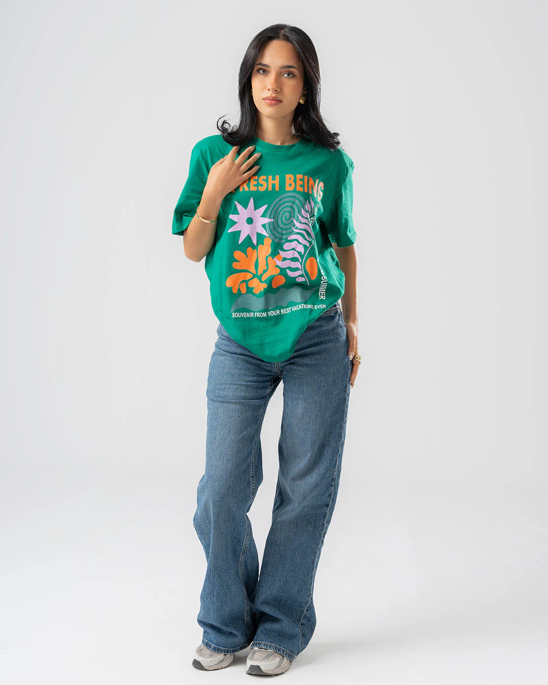 Womens Printed Short Sleeve T-shirt - Image 3