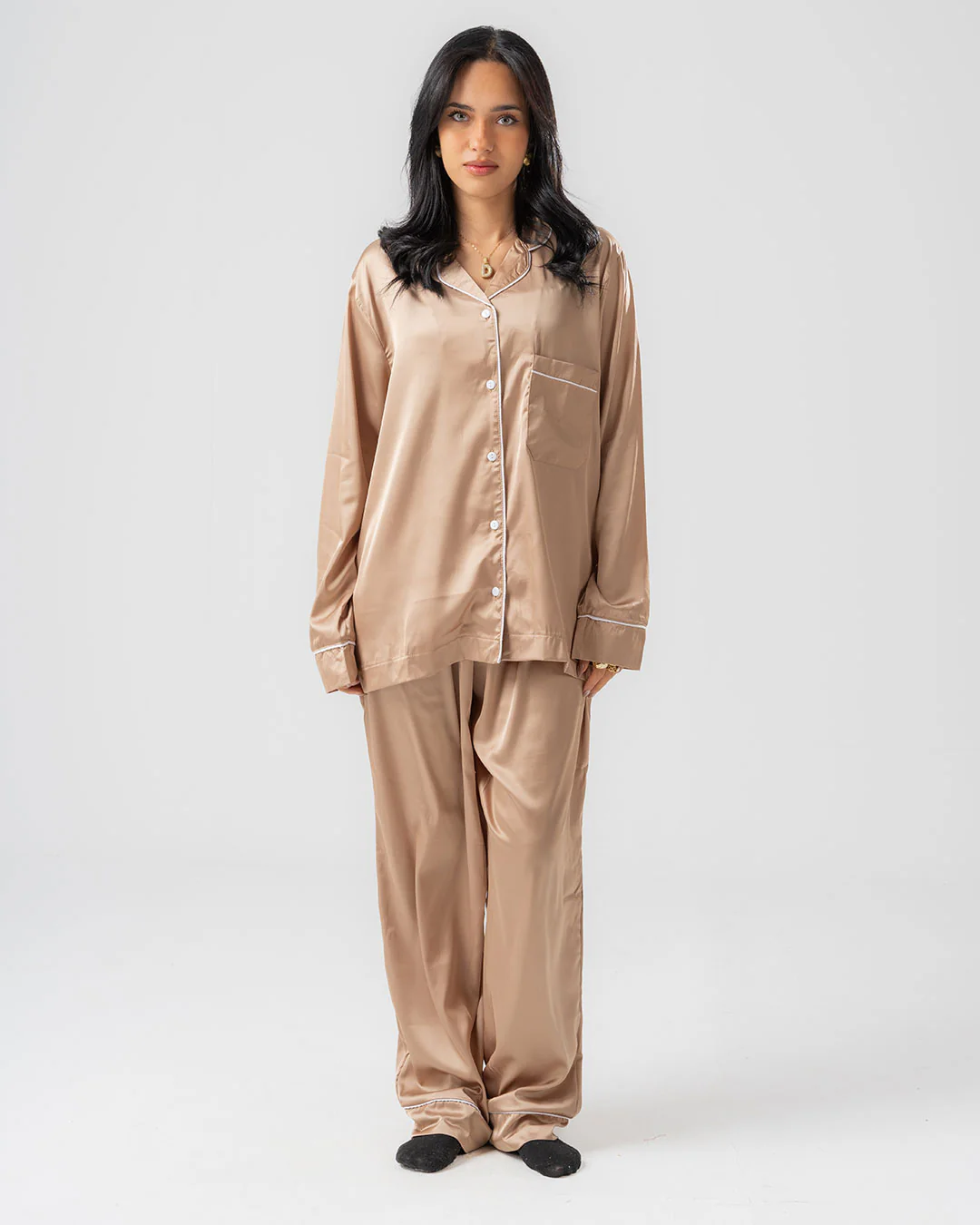 Womens Satin PJ Set - Image 11
