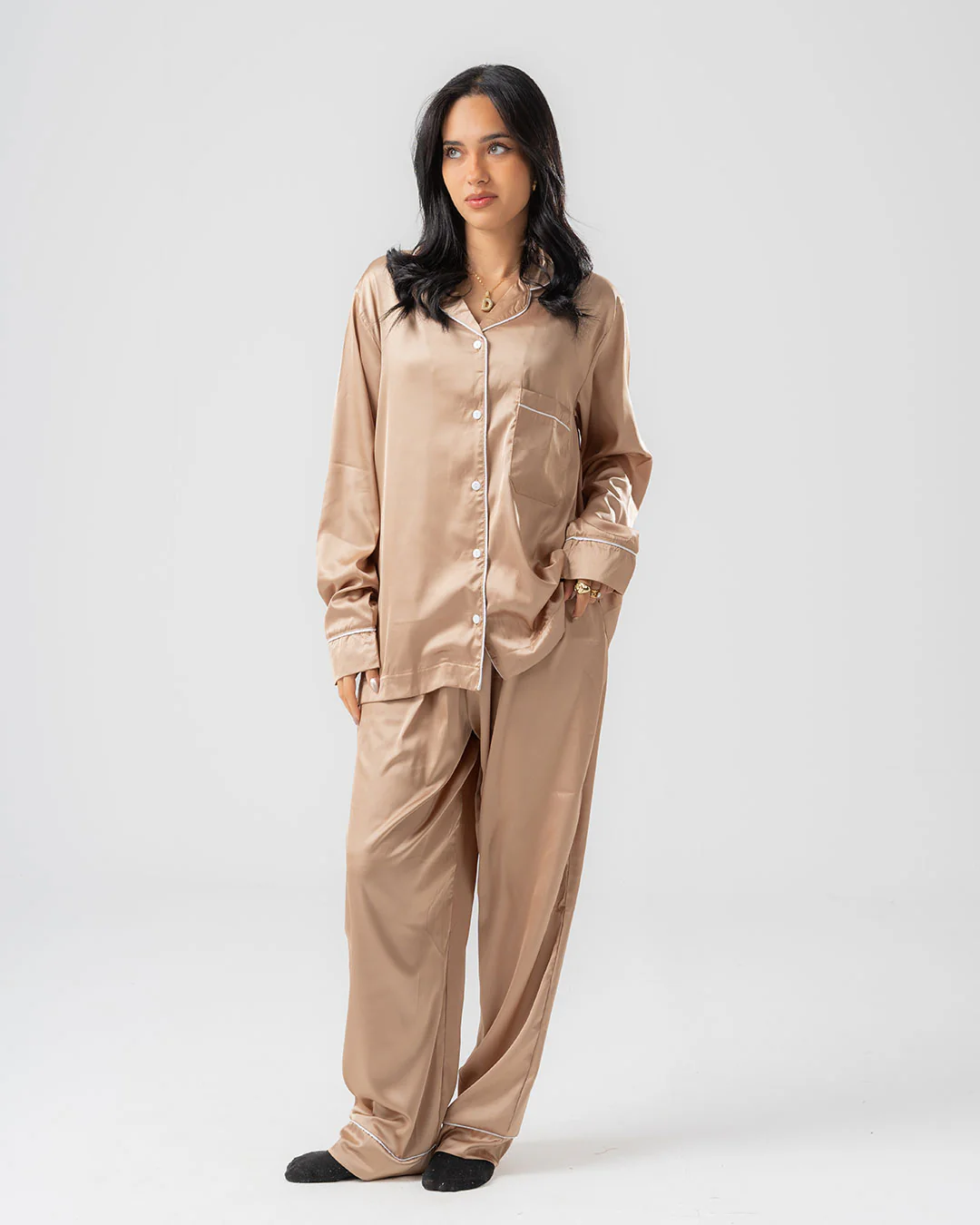 Womens Satin PJ Set - Image 13