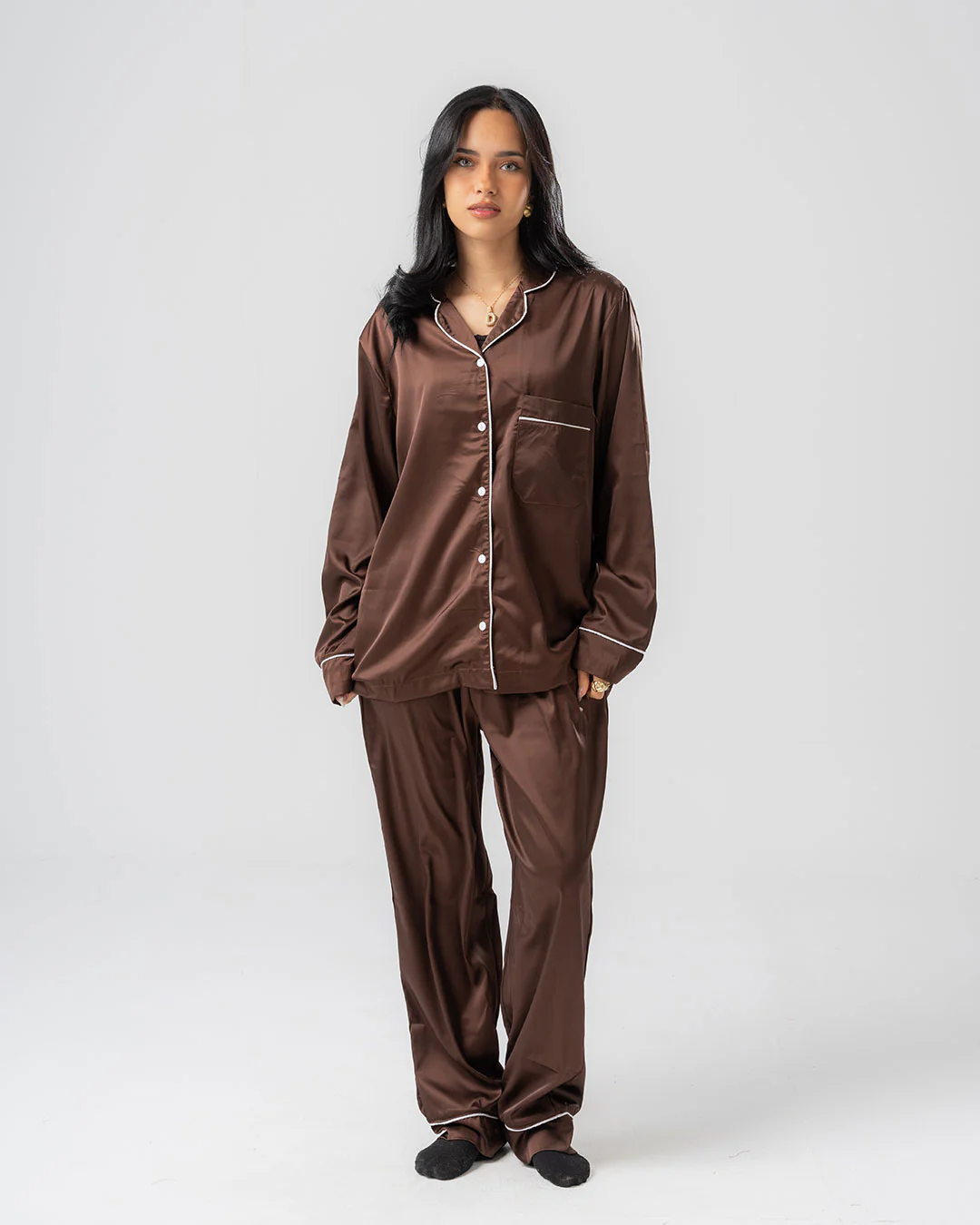 Womens Satin PJ Set - Image 15