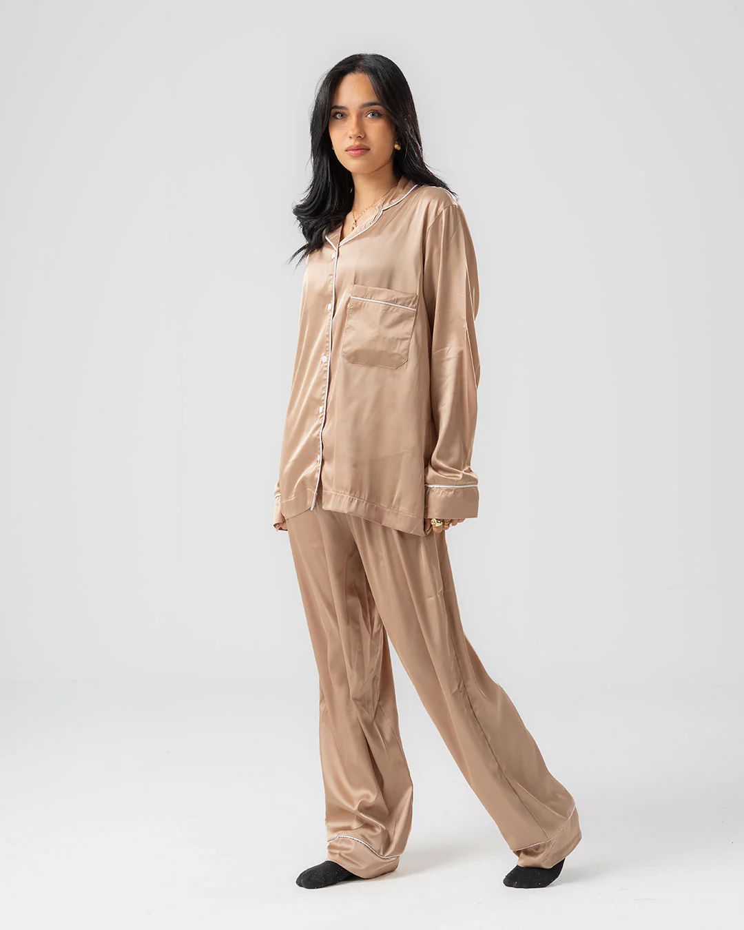 Womens Satin PJ Set - Image 8
