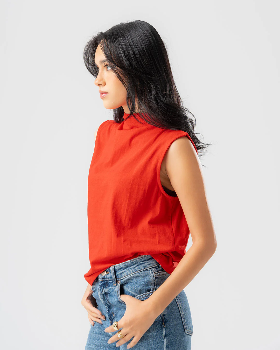 Womens Sleeveless T-shirt Plain - Image 11