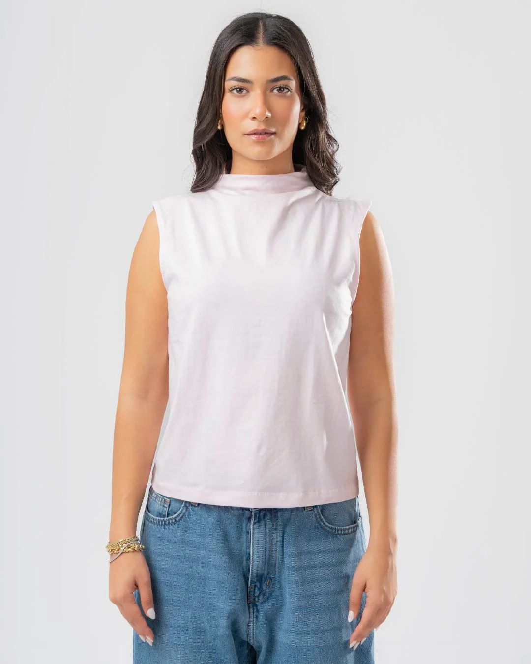 Womens Sleeveless T-shirt Plain - Image 17