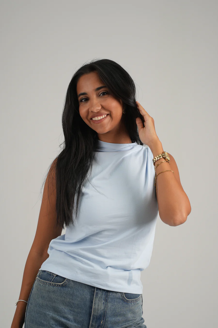 Womens Sleeveless T-shirt Plain - Image 22