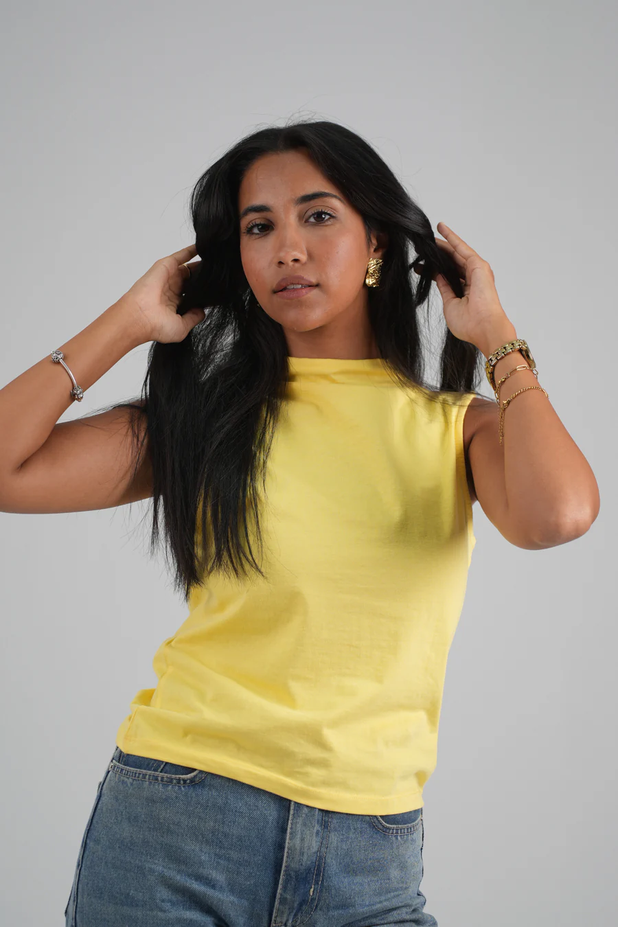 Womens Sleeveless T-shirt Plain - Image 24