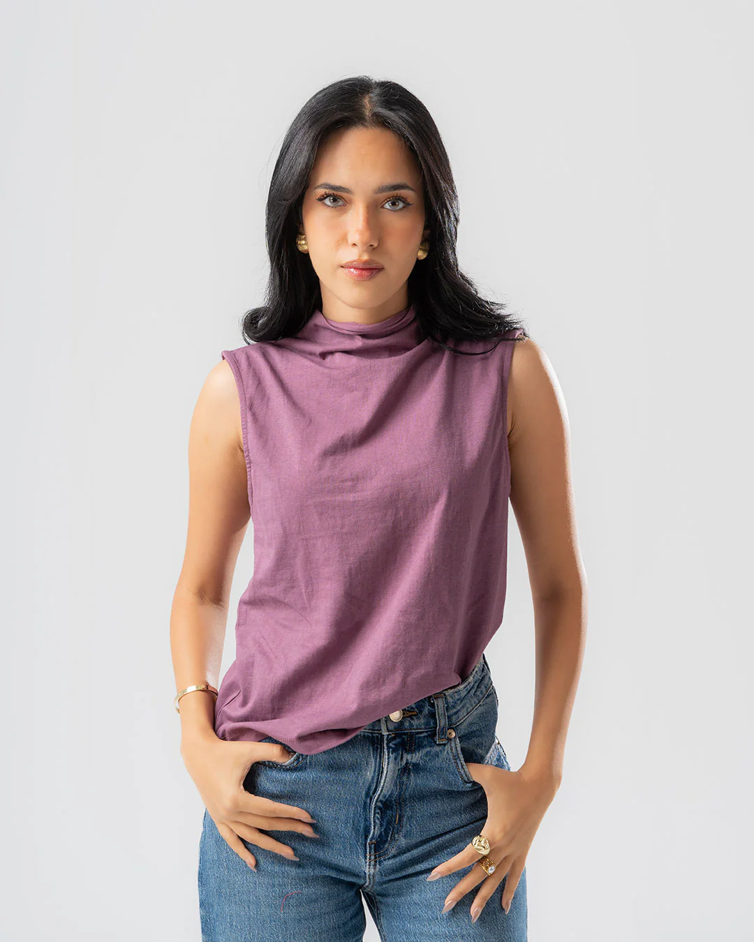 Womens Sleeveless T-shirt Plain - Image 7