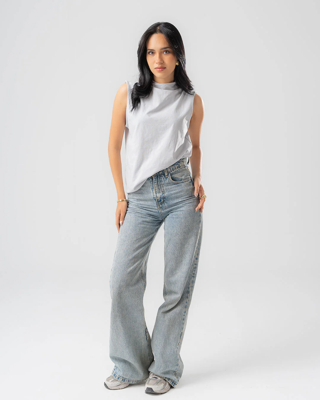 Womens Sleeveless T-shirt Plain - Image 8