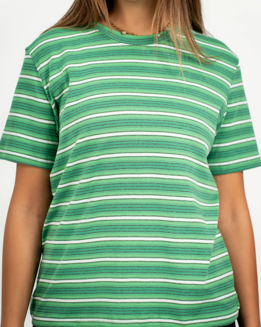 Womens Striped Short Sleeve T-shirt - Image 4