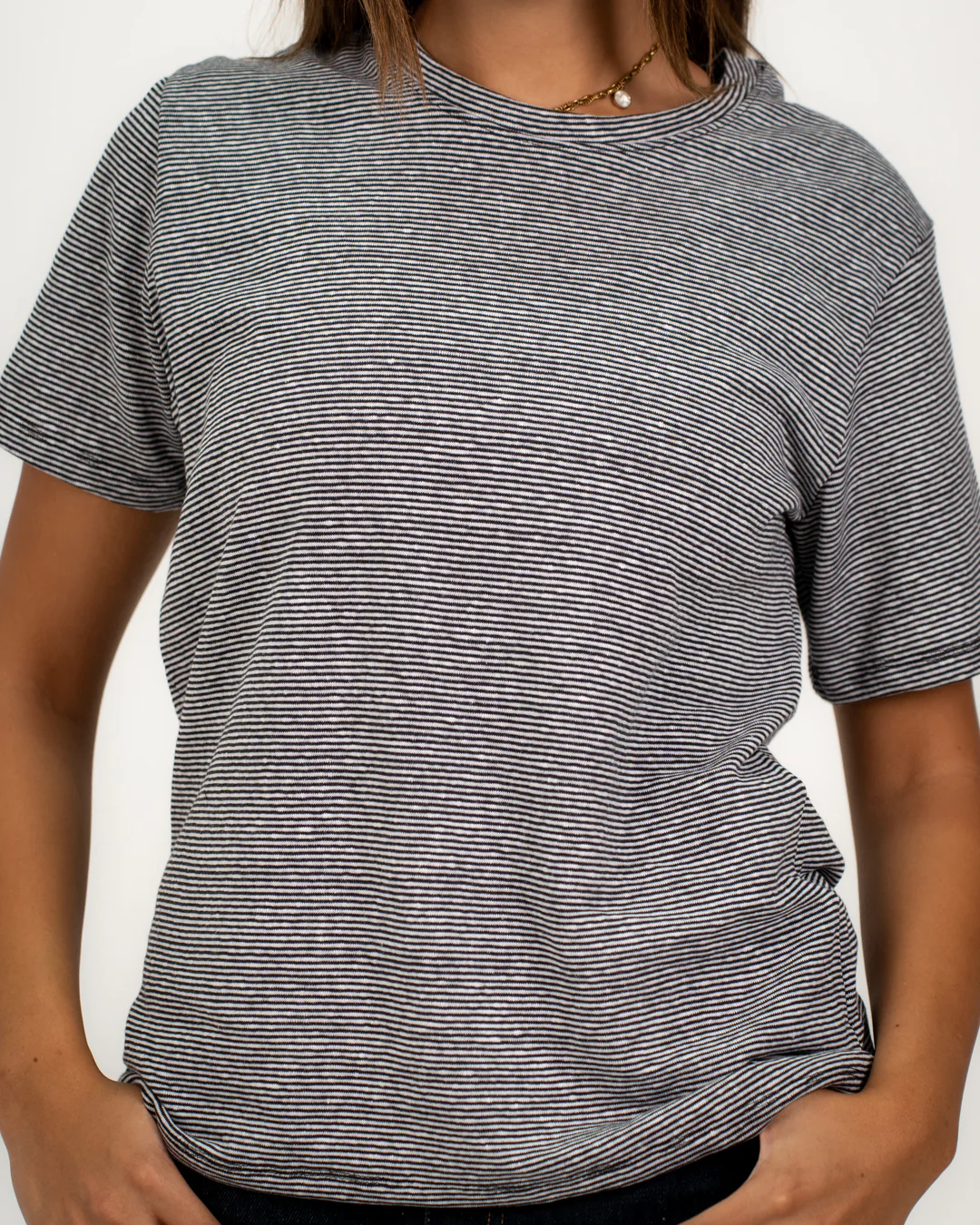 Womens Striped Short Sleeve T-shirt - Image 6