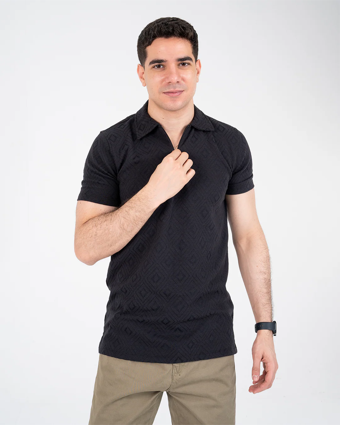 Zipper Polo T-Shirt